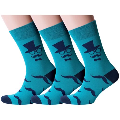 Носки MoscowSocksClub, 3 пары, мультиколор (разноцветный/мультицвет)