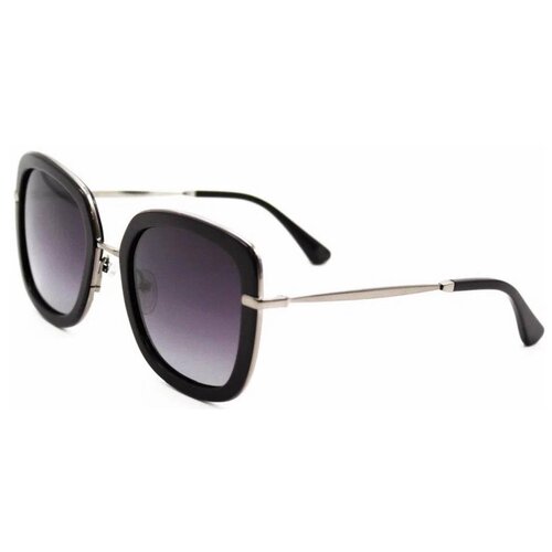 Солнцезащитные очки NEOLOOK, кошачий глаз, оправа: металл, для женщин, черный (черный/фиолетовый)