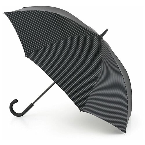 Зонт-трость FULTON, автомат, купол 116 см., 8 спиц, для мужчин, черный, серый (серый/черный)