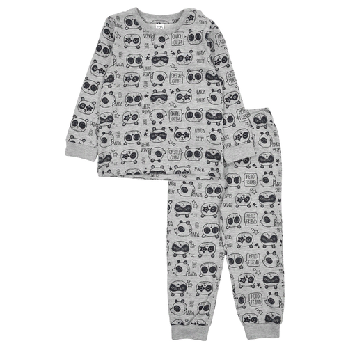 Пижама Белый Слон, серый (серый/серый меланж) - изображение №1