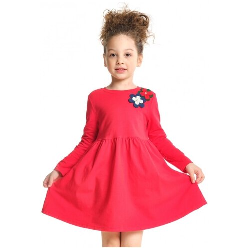 Платье Mini Maxi, хлопок, трикотаж, однотонное, красный