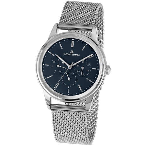 Наручные часы JACQUES LEMANS Retro Classic 1-2061H, серебряный (серебристый/стальной)