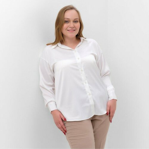 Рубашка  MIST, белый, бежевый (бежевый/белый/молочный)