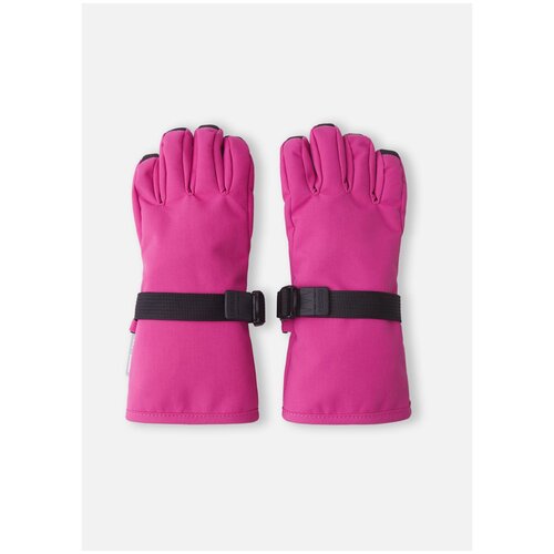 Перчатки Reima, демисезон/зима, со светоотражающими элементами, мембранные, розовый - изображение №1