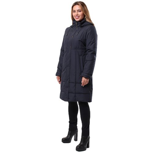 куртка  Maritta зимняя, силуэт прямой, водонепроницаемая, ветрозащитная, утепленная (тёмно-синий)