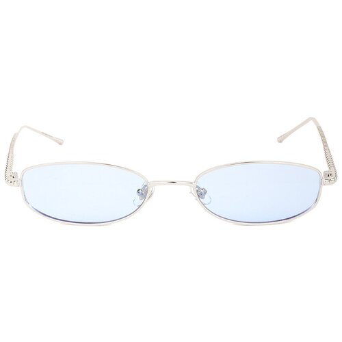 Солнцезащитные очки Kaizi, овальные, оправа: металл, серебряный (серебристый)