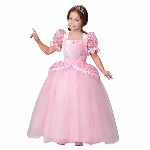 Батик Карнавальный костюм Принцесса Золушка в розовом платье, рост 128 см 23-68-128-64 (розовый)