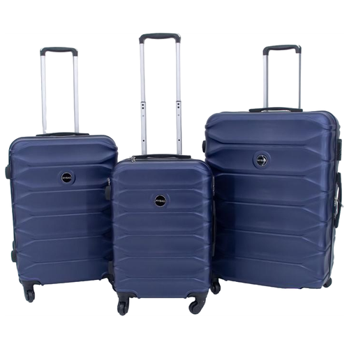 Комплект чемоданов , 3 шт., 91 л, черный (серый/черный/синий/коричневый/красный/розовый/бежевый/зеленый/желтый/бордовый/фиолетовый/коралловый/белый/бесцветный/шампань/сиреневый/светло-зеленый/салатовый)