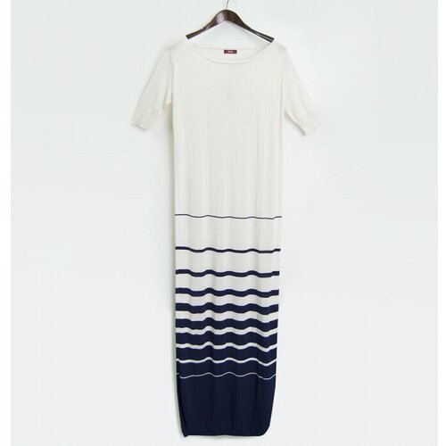 Платье TRI&CO, синий, белый (синий/белый) - изображение №1