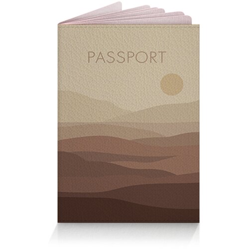 Обложка для паспорта Only upprint, бежевый, коричневый (коричневый/бежевый/коричневый-бежевый)