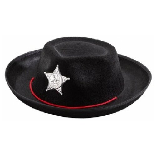 Детская шляпа шерифа, черная (17293) (черный)