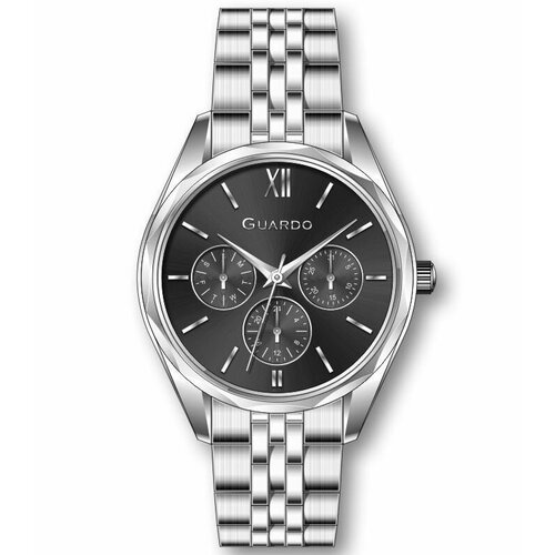 Наручные часы Guardo Наручные часы Guardo Premium 12711-1, черный, серебряный (черный/серебристый)
