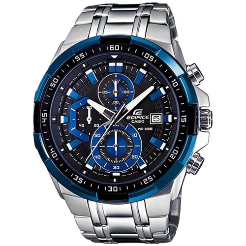 Наручные часы CASIO Edifice Японские наручные часы Casio Edifice EFR-539D-1A2, синий, черный (черный/синий/серебристый)