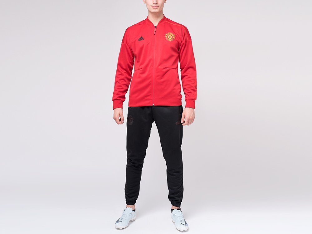 Спортивный костюм Adidas FC Manchester United (черный/красный) - изображение №1