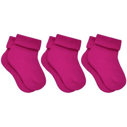 Носки RuSocks, 3 пары, розовый (розовый/ярко-розовый)
