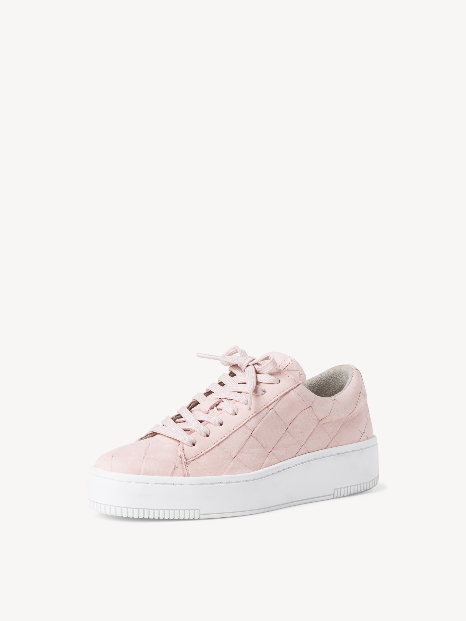 Ботинки на шнурках женские (розовый) - изображение №1