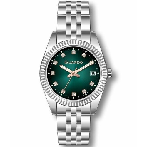 Наручные часы Guardo Наручные часы Guardo Premium 12705-1, зеленый, белый (зеленый/серебристый/белый)