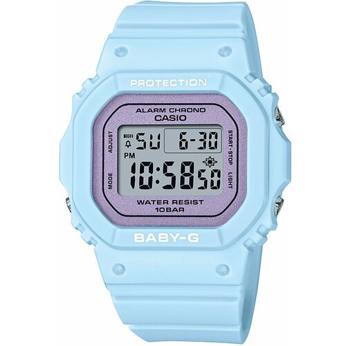 Наручные часы CASIO Baby-G Casio BGD-565SC-2, серый, голубой (серый/голубой/фиолетовый)
