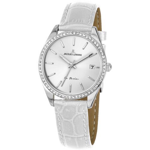 Наручные часы JACQUES LEMANS La Passion Наручные часы Jacques Lemans Passion 1-2085, белый, серебряный (серебристый/белый)