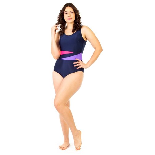 Слитный купальник Chersa, мультиколор (черный/синий/розовый/фиолетовый/тёмно-синий) - изображение №1