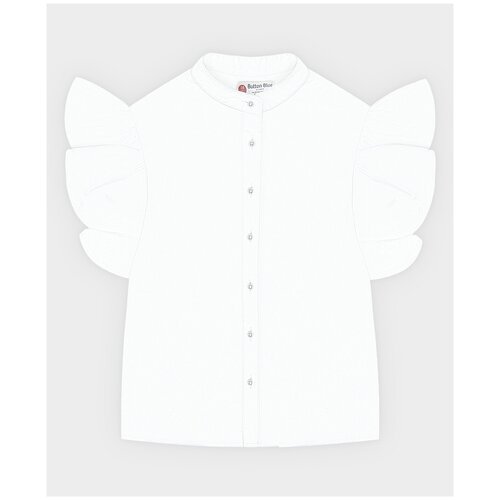 Школьная блуза Button Blue, белый - изображение №1