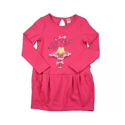 Платье Mini Maxi, хлопок, трикотаж, розовый, красный (красный/розовый)
