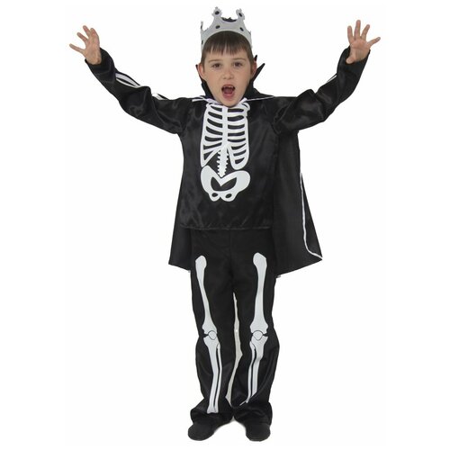 Детский костюм "Кащей Бессмертный" (7446) 140 см (черный) - изображение №1