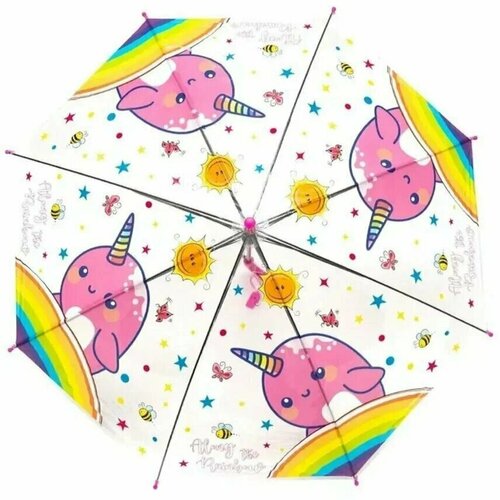 Зонт Noname, розовый (розовый/бесцветный)