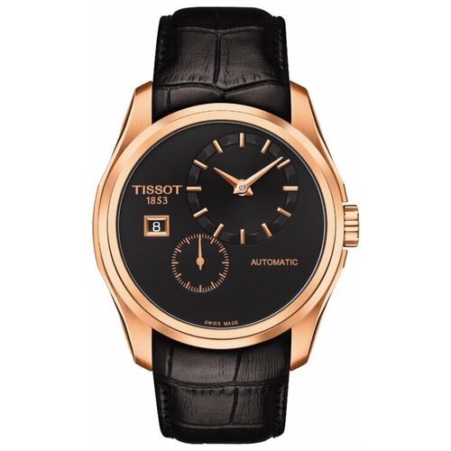 Наручные часы TISSOT T-Classic T035.428.36.051.00, золотой, черный (черный/золотистый) - изображение №1