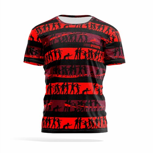 Футболка PANiN Brand, красный, черный (черный/красный) - изображение №1