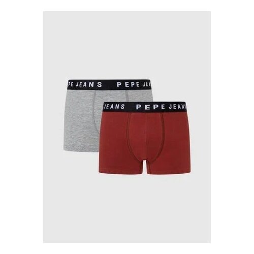 Трусы Pepe Jeans, 2 шт, серый, бордовый (серый/бордовый) - изображение №1