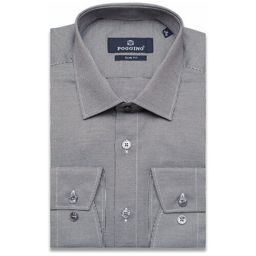 Рубашка POGGINO, серый (серый/темно-серый) - изображение №1