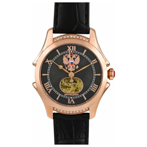 Наручные часы Русское время Часы Президент 6809081 механические, золотой, розовый (розовый/золотой/золотистый)