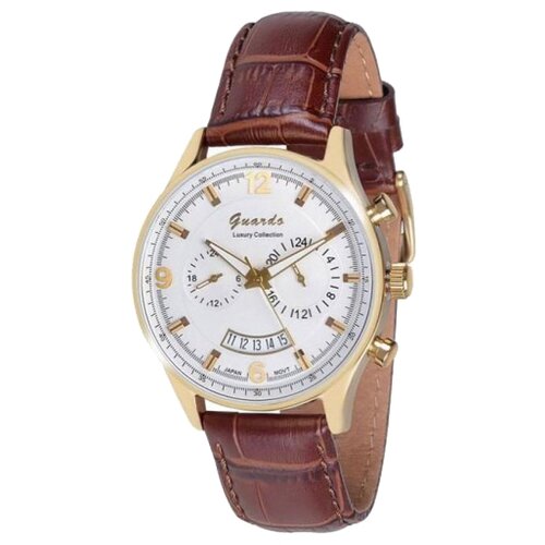 Наручные часы Guardo S1394(1).6 белый, мультиколор, золотой (разноцветный/золотистый)