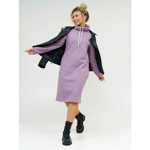 Платье NSD-STYLE, фиолетовый (серый/фиолетовый/лаванда)