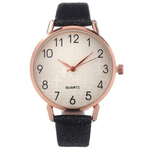 Наручные часы Часы наручные женские "Линда", d-3 см, экокожа, черные, мультиколор (мультицвет)