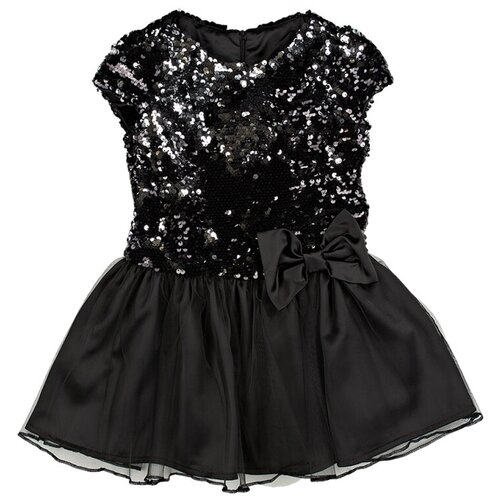 Платье Mini Maxi, хлопок, нарядное, черный, серебряный (черный/серебристый)