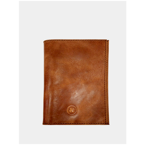 Обложка для паспорта LuckyClovery, коричневый (коричневый/светло-коричневый)