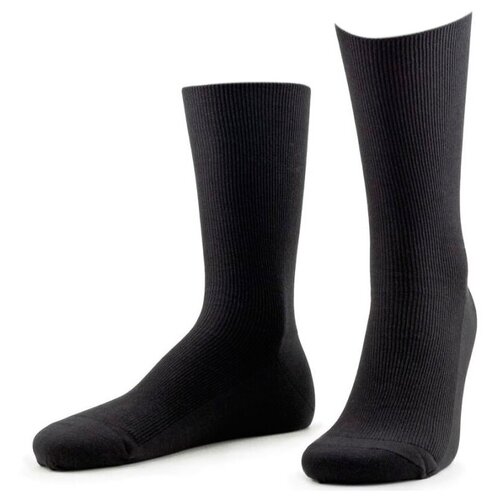 Мужские носки Dr.Feet, 1 пара, классические, воздухопроницаемые, усиленная пятка, серый (серый/черный)
