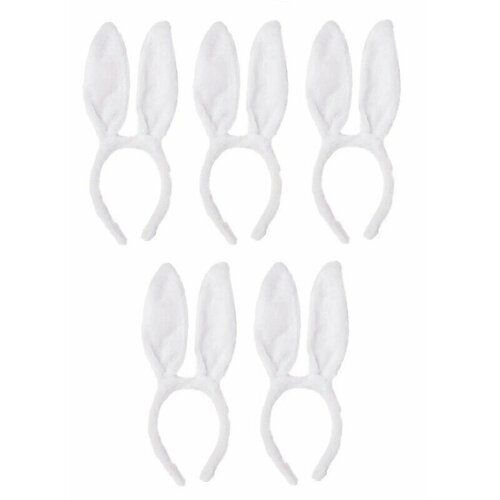 Ободок Уши Зайца новогодние белые набор 3 шт (белый)