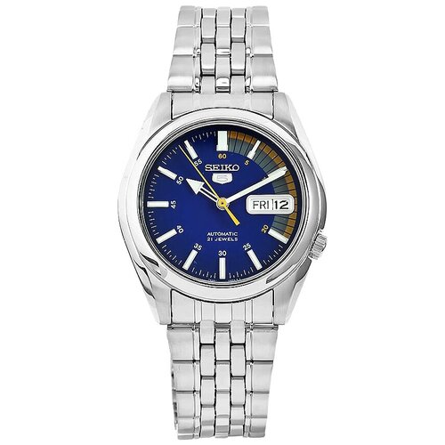 Наручные часы SEIKO SNK371K1, синий, серебряный (синий/серебристый)