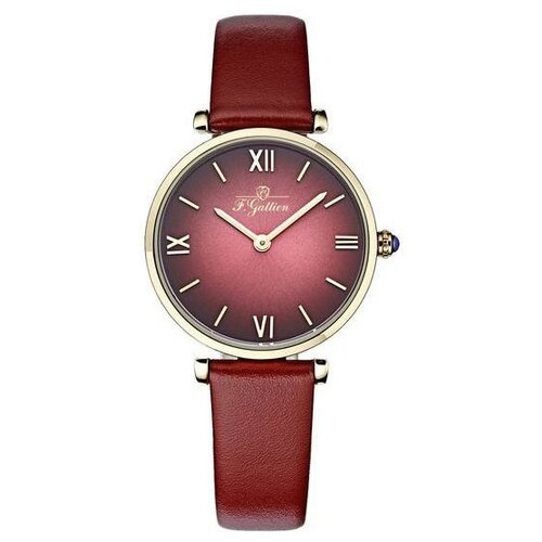 Наручные часы F.Gattien F. Gattien 2210-117кр, красный, бордовый (красный/бордовый/золотистый)