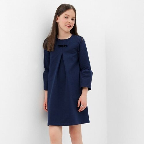 Платье "Школа-2" для девочки, цвет т. синий