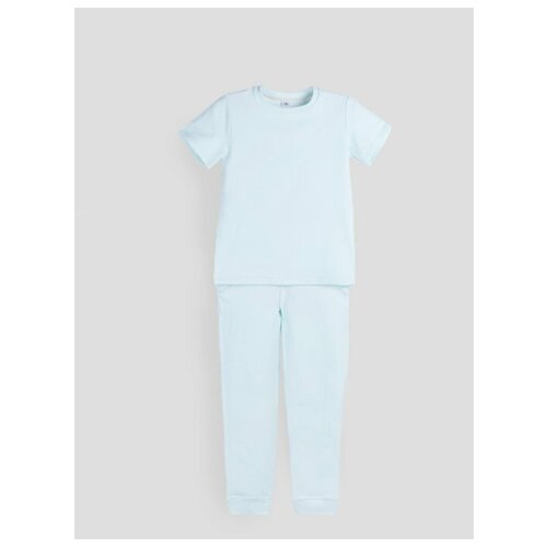 Комплект одежды RICH LINE, футболка и брюки, повседневный стиль, голубой - изображение №1