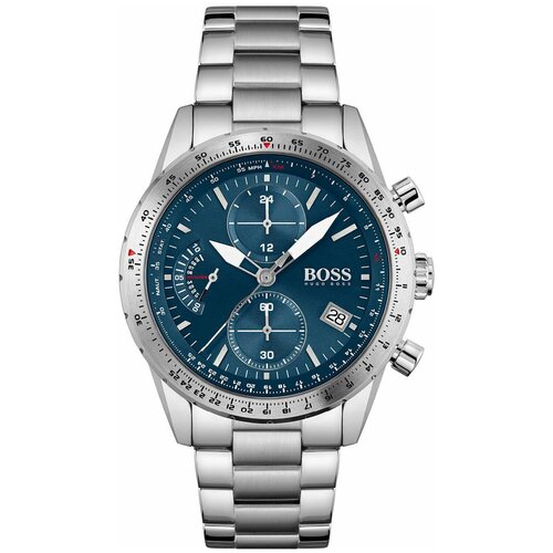 Наручные часы BOSS Pilot Edition Наручные часы Hugo Boss HB1513850, серебряный, голубой (голубой/серебристый)