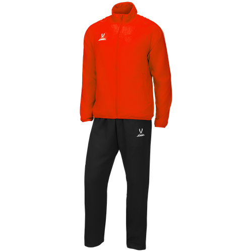 Костюм Jogel, олимпийка и брюки, силуэт прямой, карманы, подкладка, красный, черный (черный/синий/красный/зеленый)