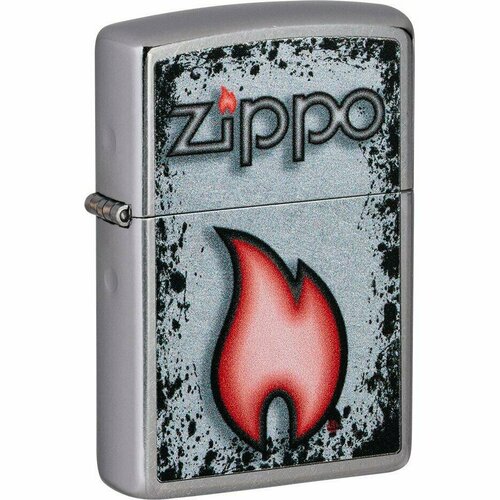 Наручные часы Zippo Зажигалка ZIPPO FLAME DESIGN STREET CHROME 49576, серебряный (серебристый) - изображение №1