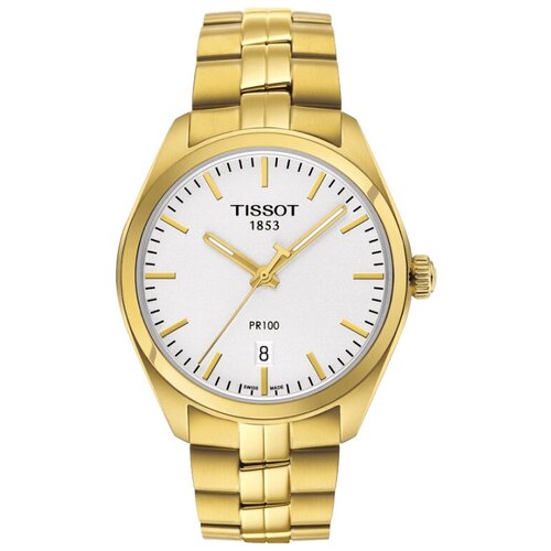 Наручные часы TISSOT T-Classic T101.410.33.031.00, золотой, серебряный (серебристый/белый/золотистый/золотой)