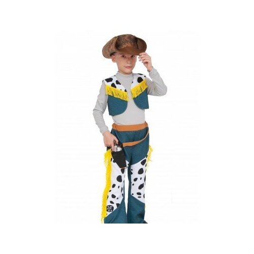 Ковбой Джимми XS карнавалофф карнавальный костюм детский р.26-28 рост 104-110 см (серый/белый/белый-серый)