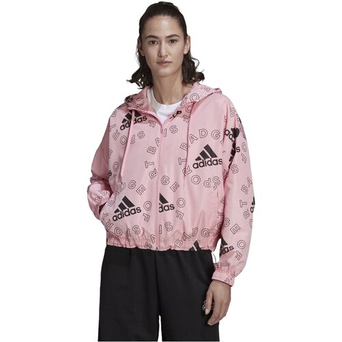 Ветровка adidas, розовый - изображение №1